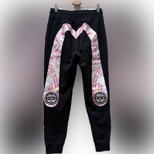 EVISU Black Daicock Joggers in new condition